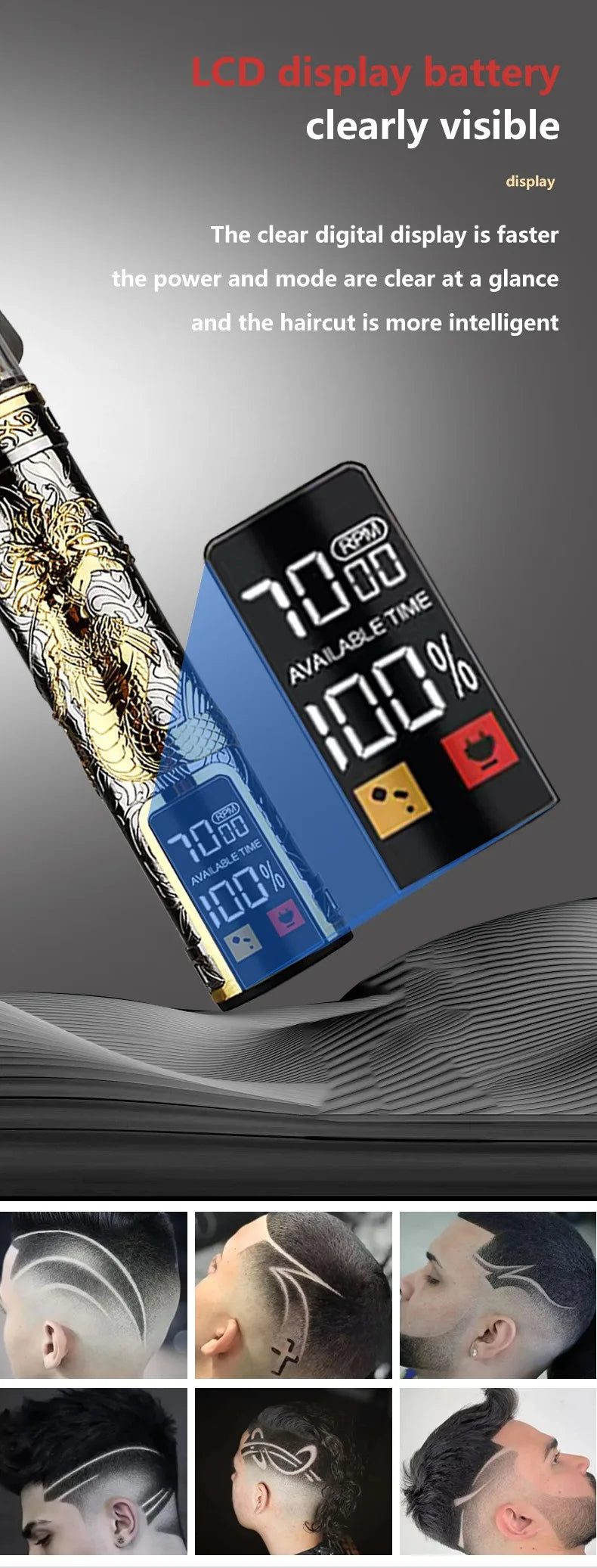 Hair Clipper and Beard Groomer Digital 2 in 1